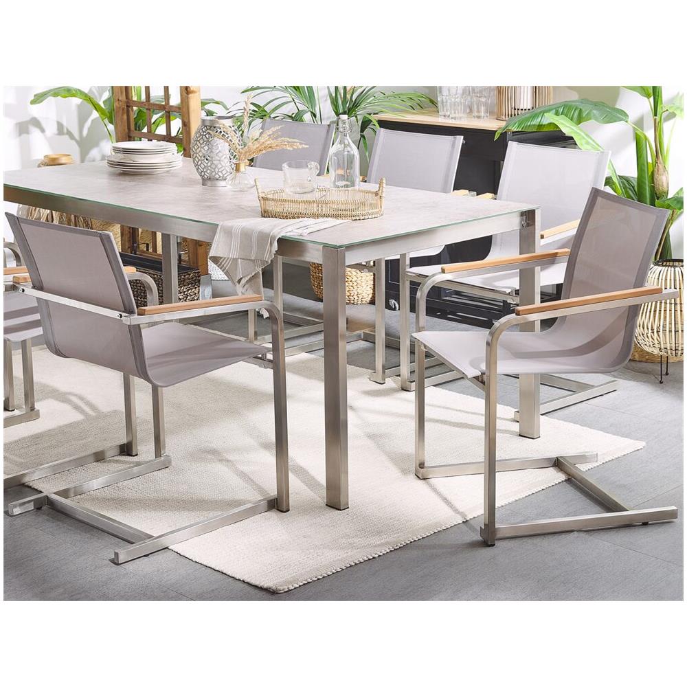 Set Di 2 Sedie Da Giardino Beige Cosoleto - Foto 2