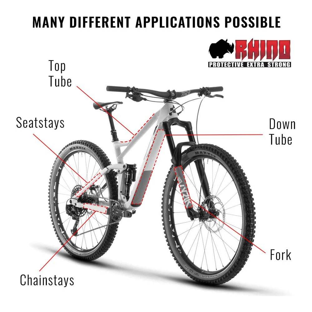 Nastro Pellicola Adesiva Trasparente Rhino Per Protezione Telaio Bicicletta, 8 X 300 Cm - Foto 2