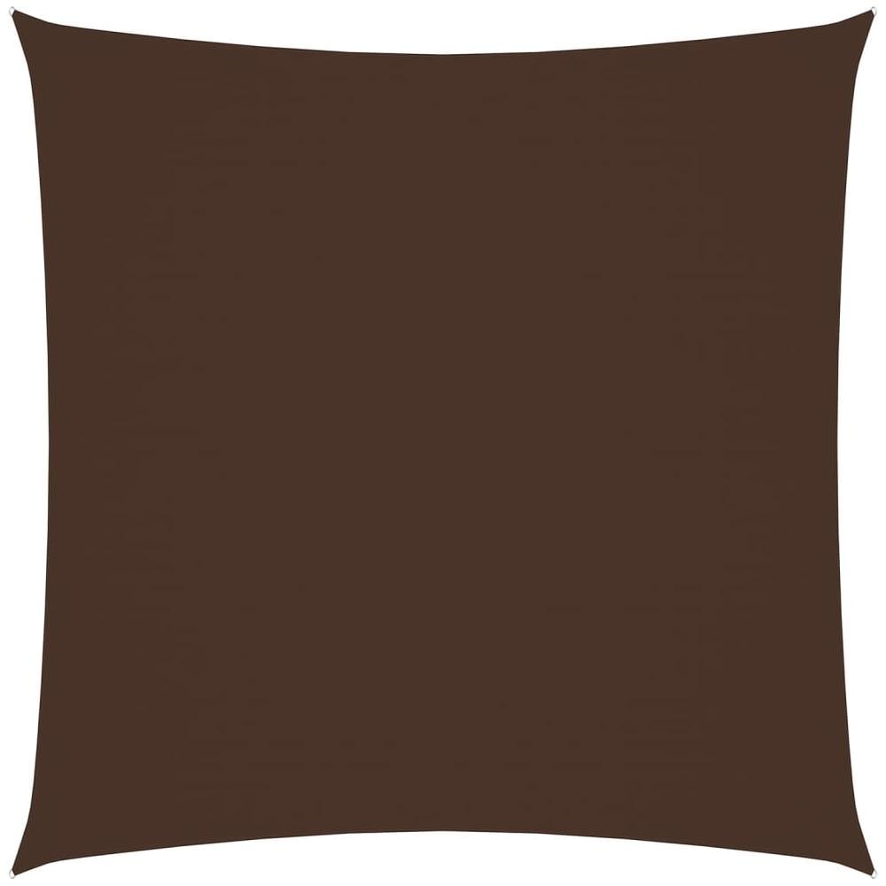 Parasole a Vela in Tela Oxford Quadrato 3x3 m Marrone - Foto 1