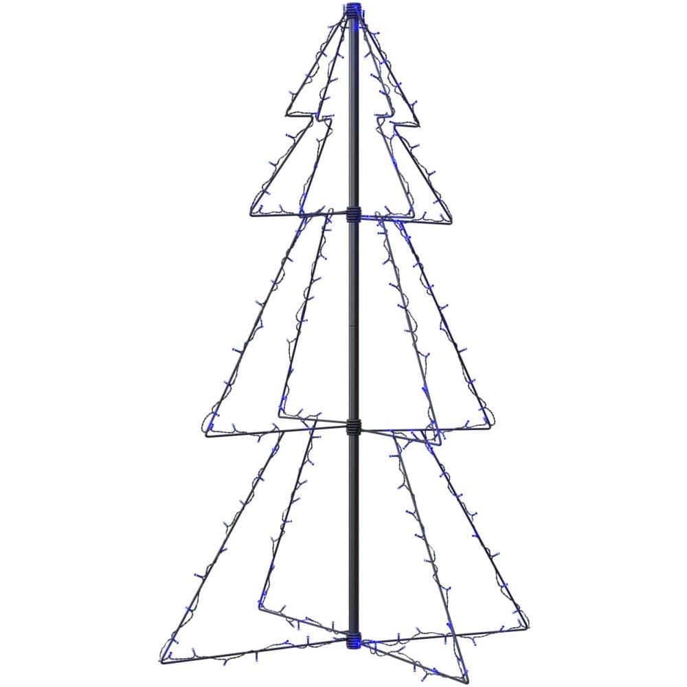 Albero di Natale a Cono 160 LED per Interni Esterni 78x120 cm - Foto 2