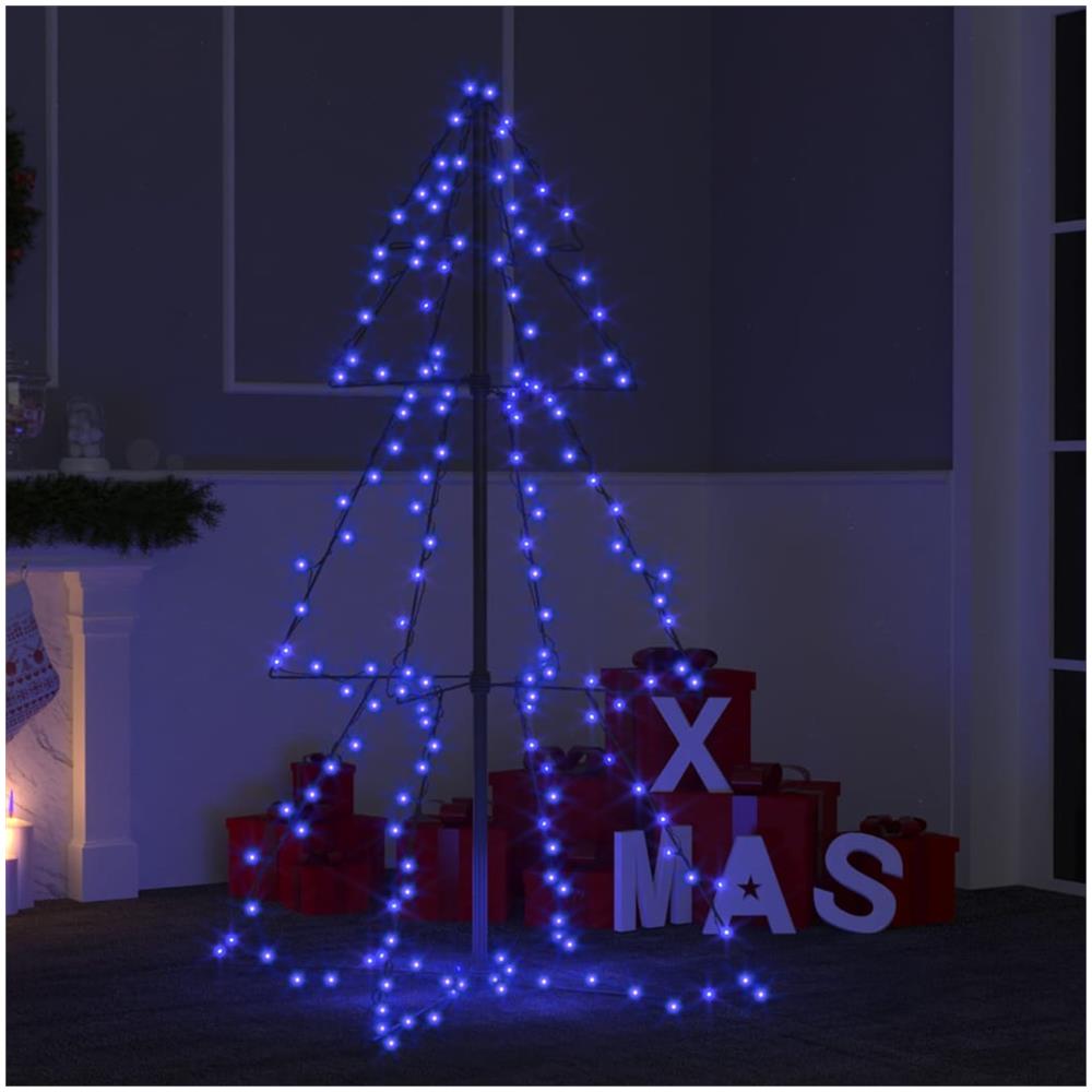 Albero di Natale a Cono 160 LED per Interni Esterni 78x120 cm - Foto 1