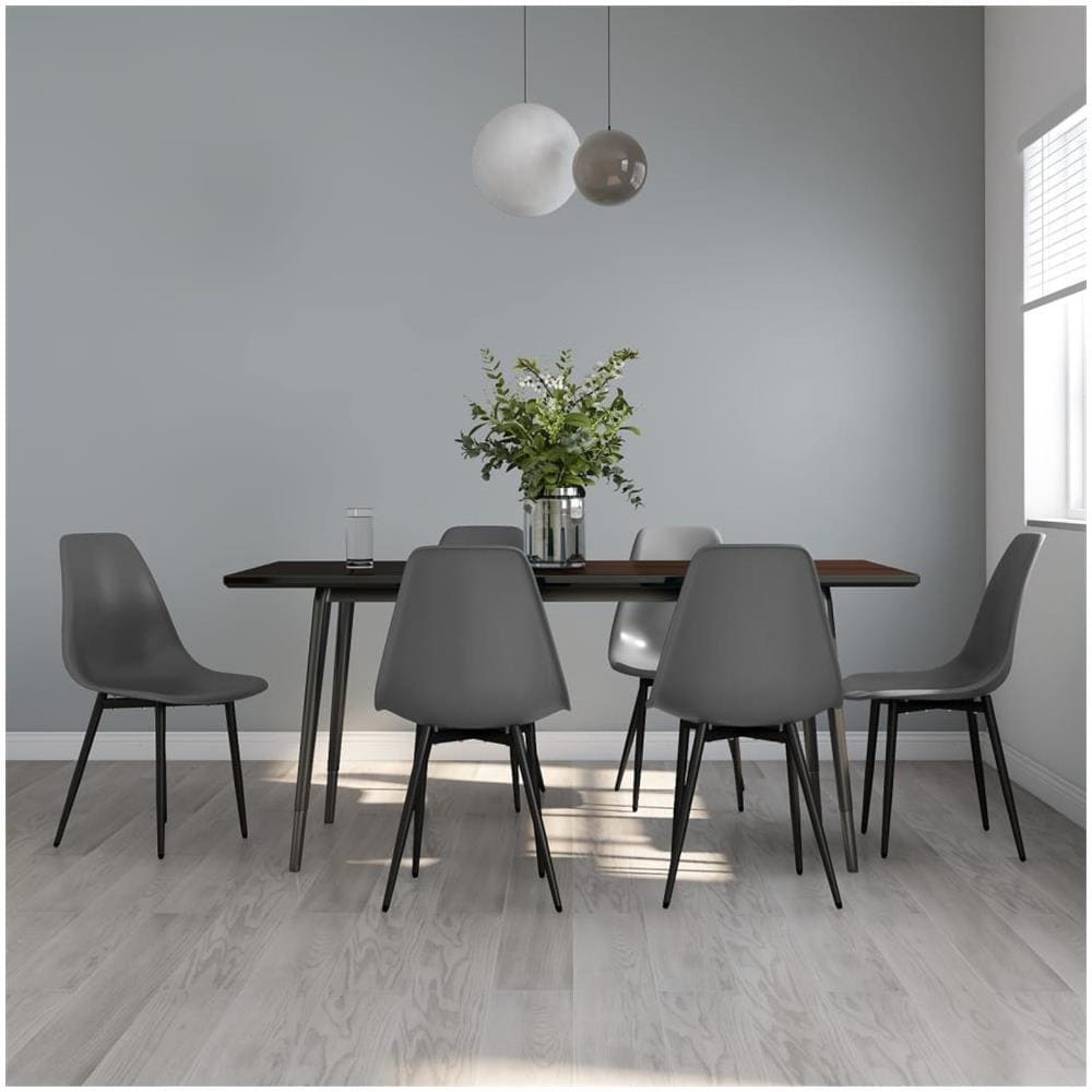 Sedie Da Pranzo 6 Pz Grigie In Pp - Foto 1