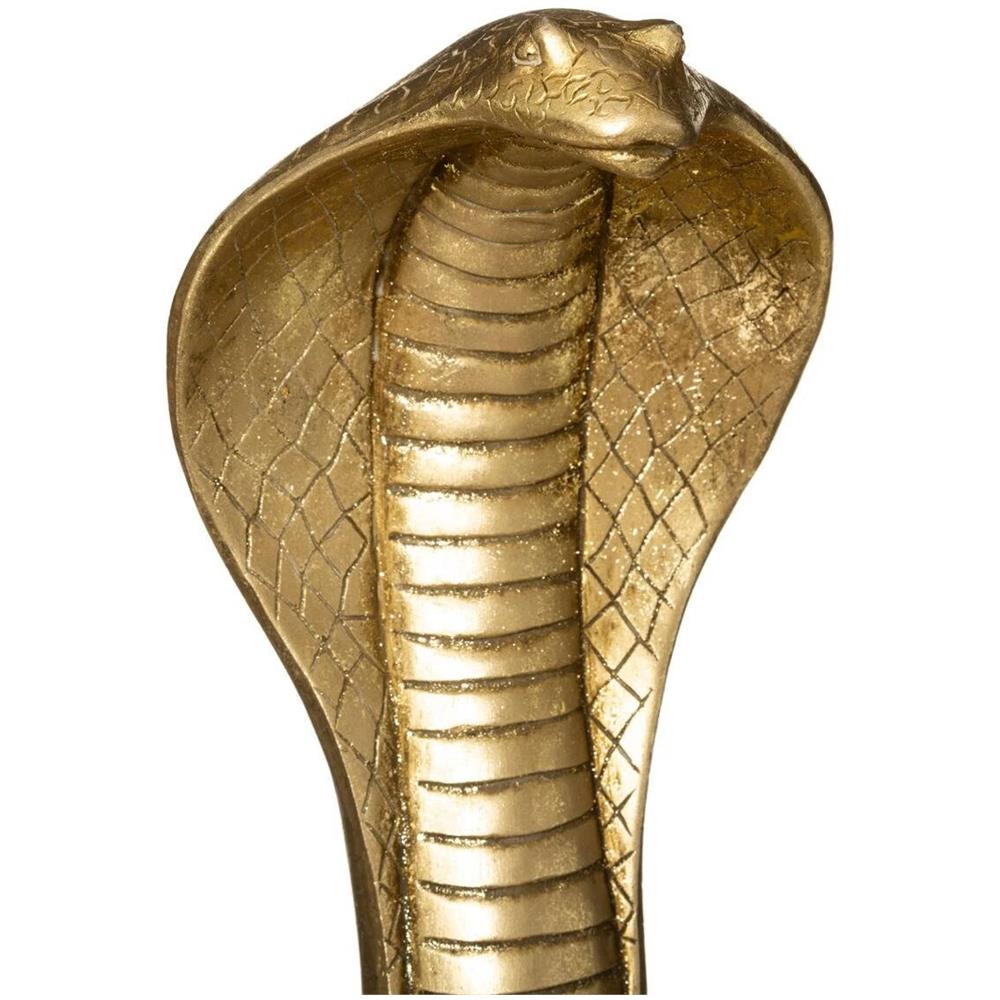 Figura Decorativa In Poliresina Cobra, Oro, 36 Cm - Foto 2