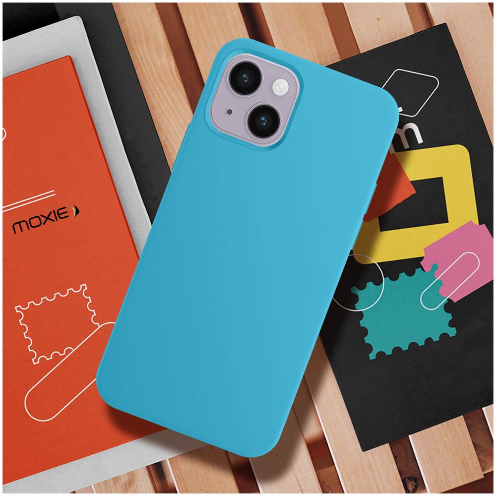 Cover Per Iphone 14 Ibrida Semirigida Sottile Leggera Celeste - Foto 5