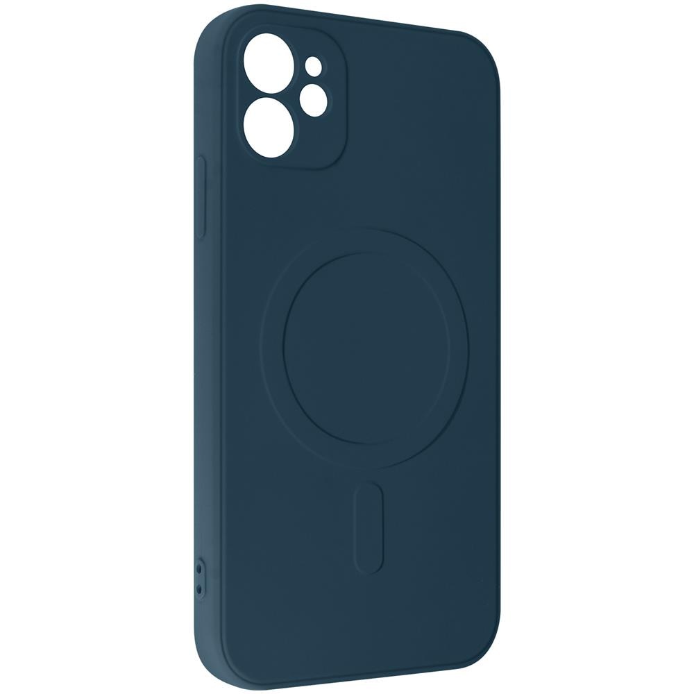 Cover Magsafe Iphone 11 Silicone Flessibile Soft-touch Mag Cover Blu Scuro - Foto 5