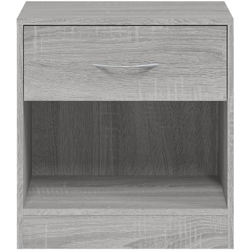 Comodino 2 Pz Con Cassetto Grigio Sonoma - Foto 7