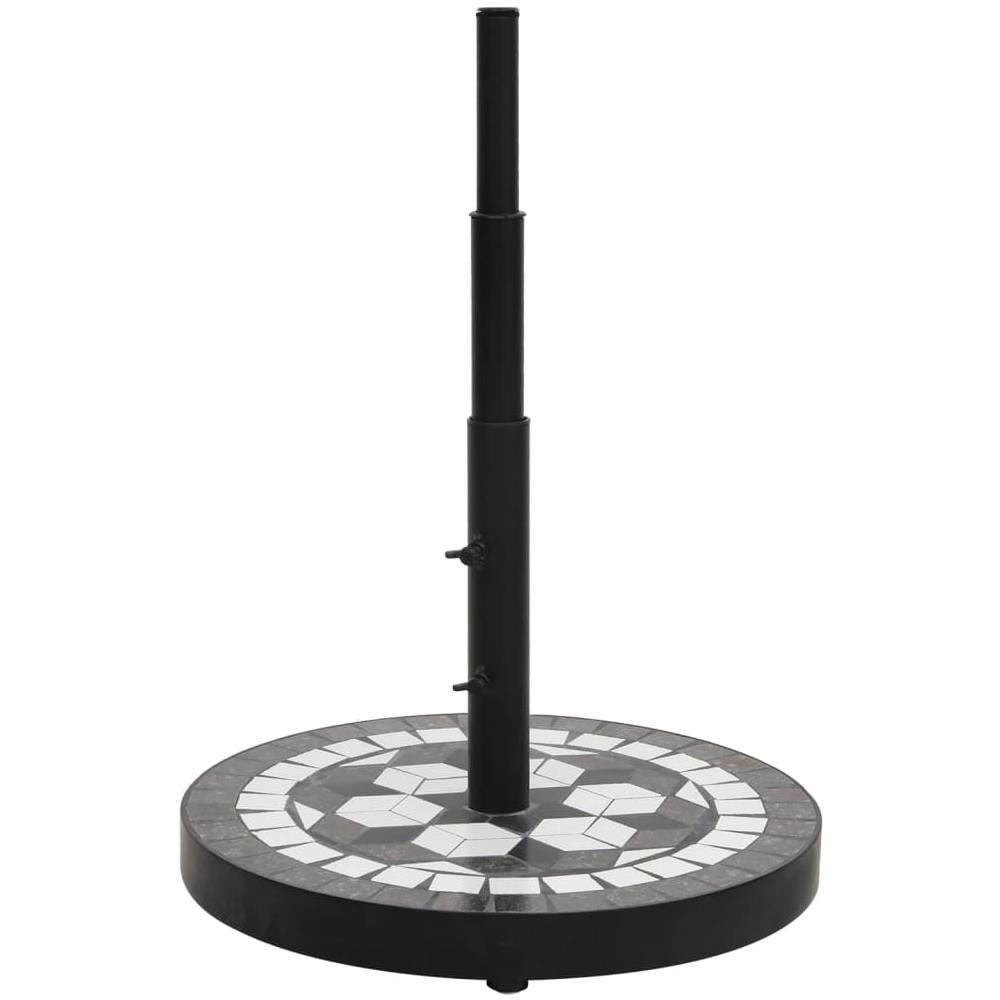 Base per Ombrellone Nero e Bianco Rotonda 12 kg - Foto 2