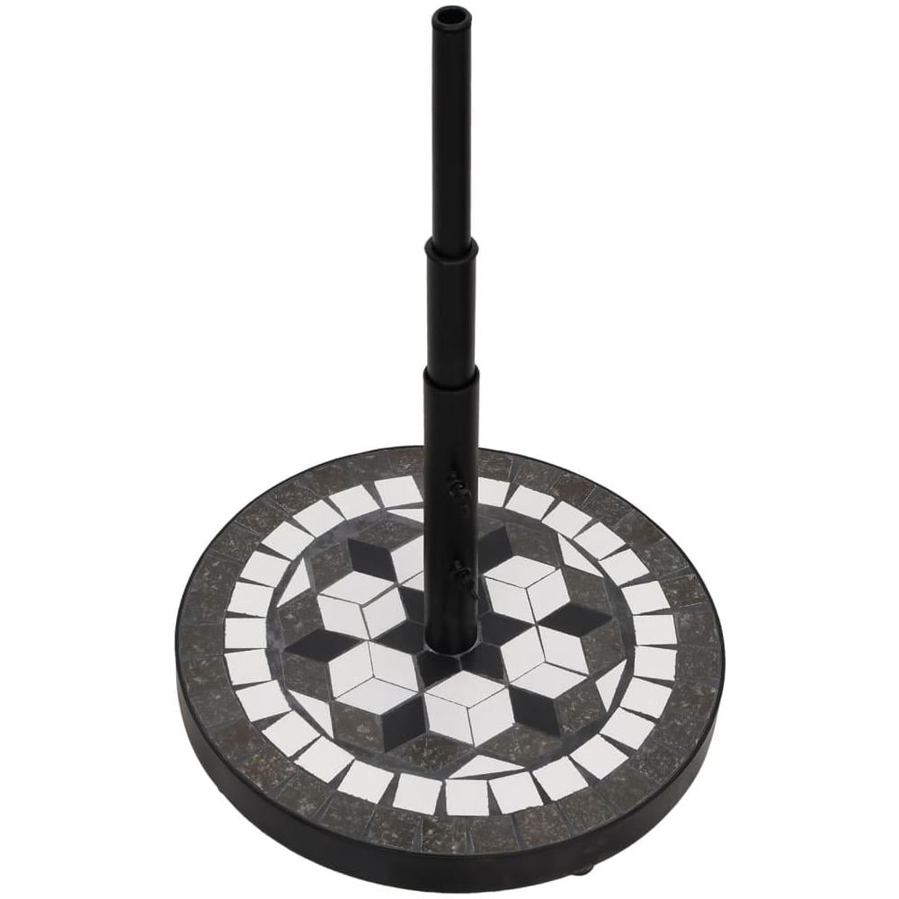 Base per Ombrellone Nero e Bianco Rotonda 12 kg - Foto 3