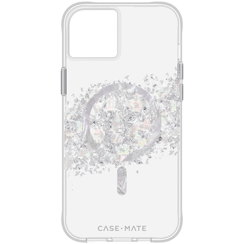 Cover Magsafe Per Iphone 15 Silicone Paillette Bianca Case Mate Karat - Foto 1