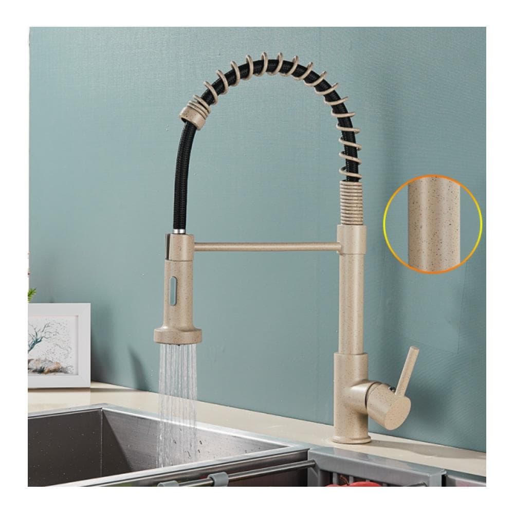 Rubinetto per lavello da cucina, Blackswan, tipo M108 con 2 modalità, modello beige con puntini neri, misura 44 cm - Foto 4