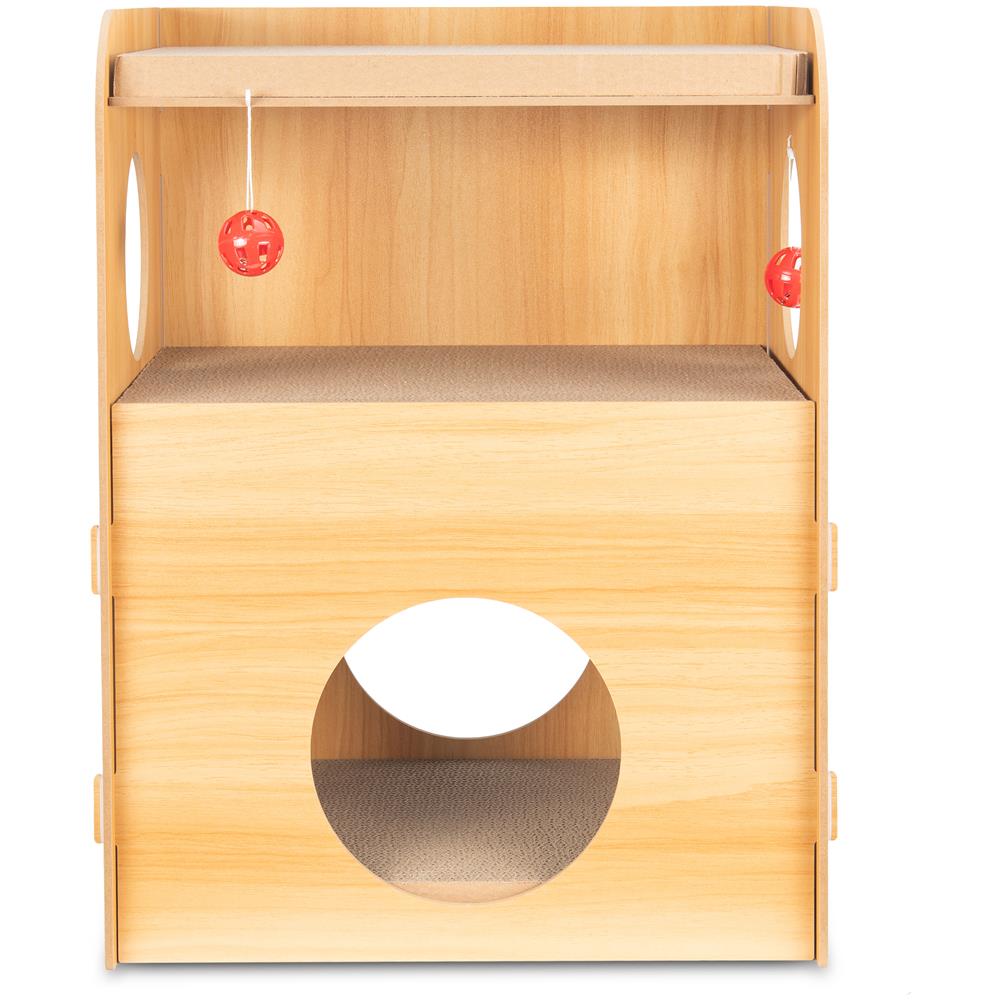 Tiragraffi per gatti, letto MDF ecologico a forma di gatto, 44x25x38 cm - Foto 1