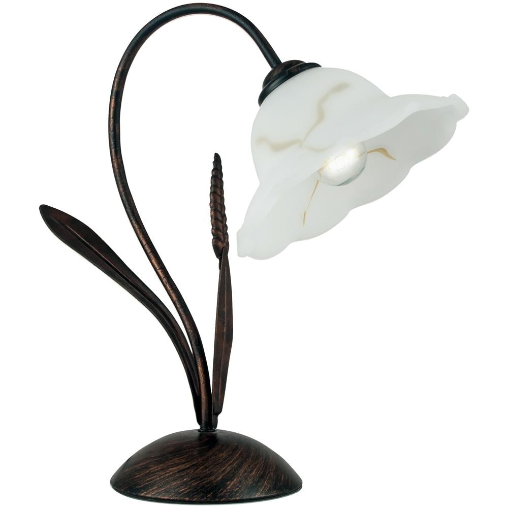 I-BYRON / L RUG - Lampada da tavolo color ruggine con spighe 60 watt E27 - Foto 1