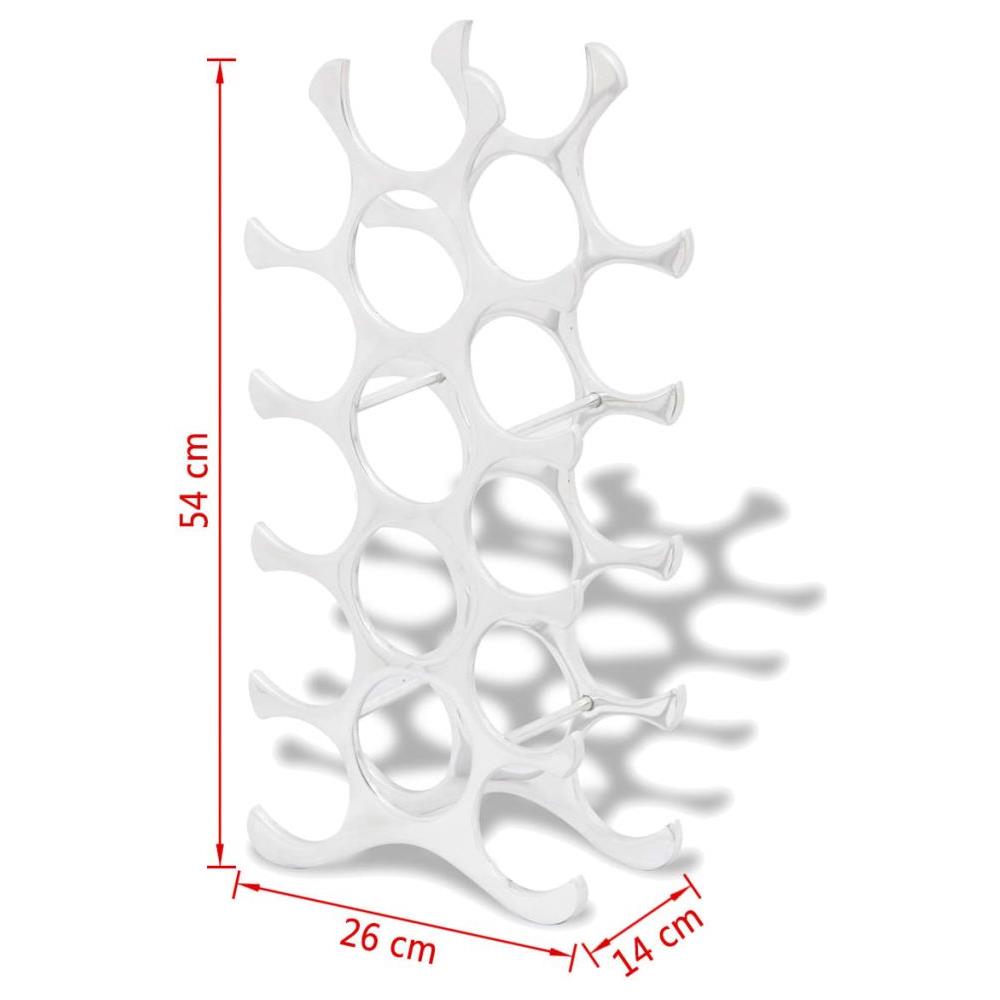 Portavini Portabottiglie In Alluminio Per 15 Bottiglie Colore Argento - Foto 3