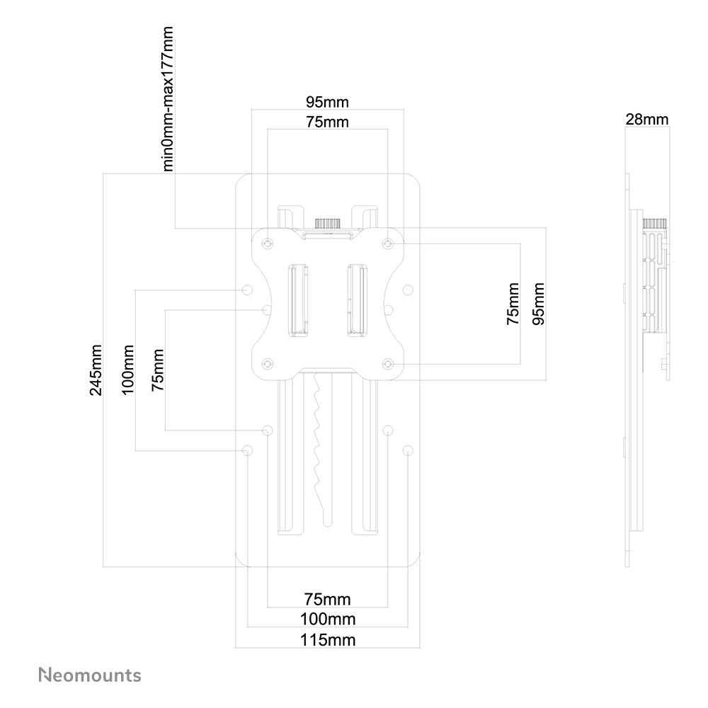 FPMA-LIFT100BLACK Adattatore Regolabile - Foto 4