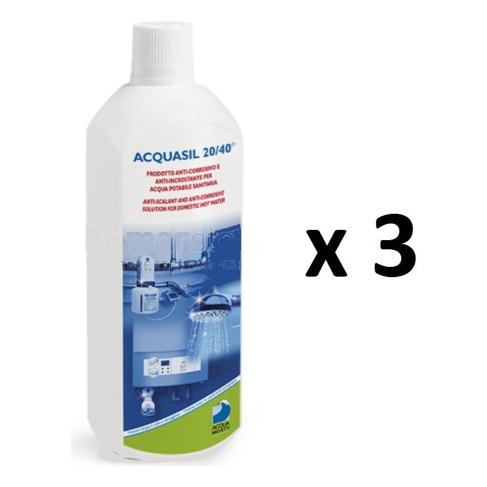 Liquido Acquabrevetti Acquasil 20/40® In Flacone Da Kg 1 (confezione Da 3 Flaconi) Per Pompe Dosatrici Minidos E Bravados - Foto 1