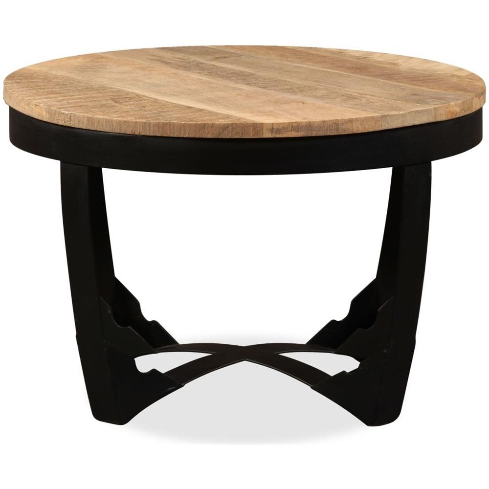 Tavolino da Salotto in Legno Massello Grezzo di Mango 60x40 cm - Foto 7