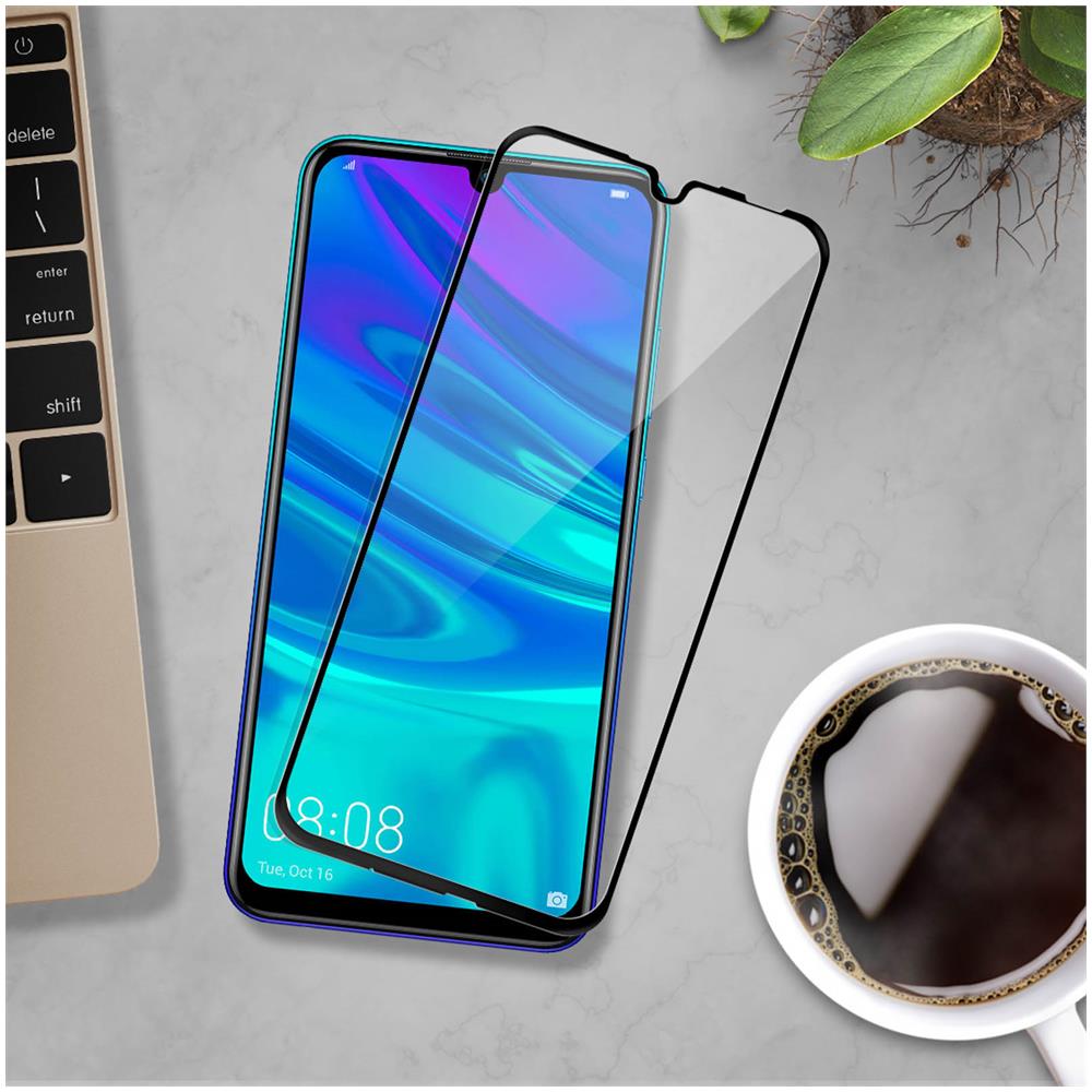 Pellicola Schermo Huawei Ps19/honor 10l Vetro Temp. Smussato Trasp. Bordo Nero - Foto 2