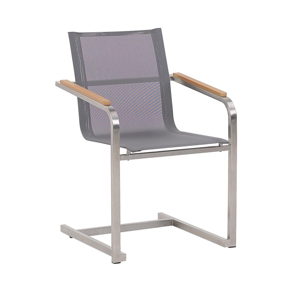 Set Di 6 Sedie Da Giardino Grigie Cosoleto - Foto 2