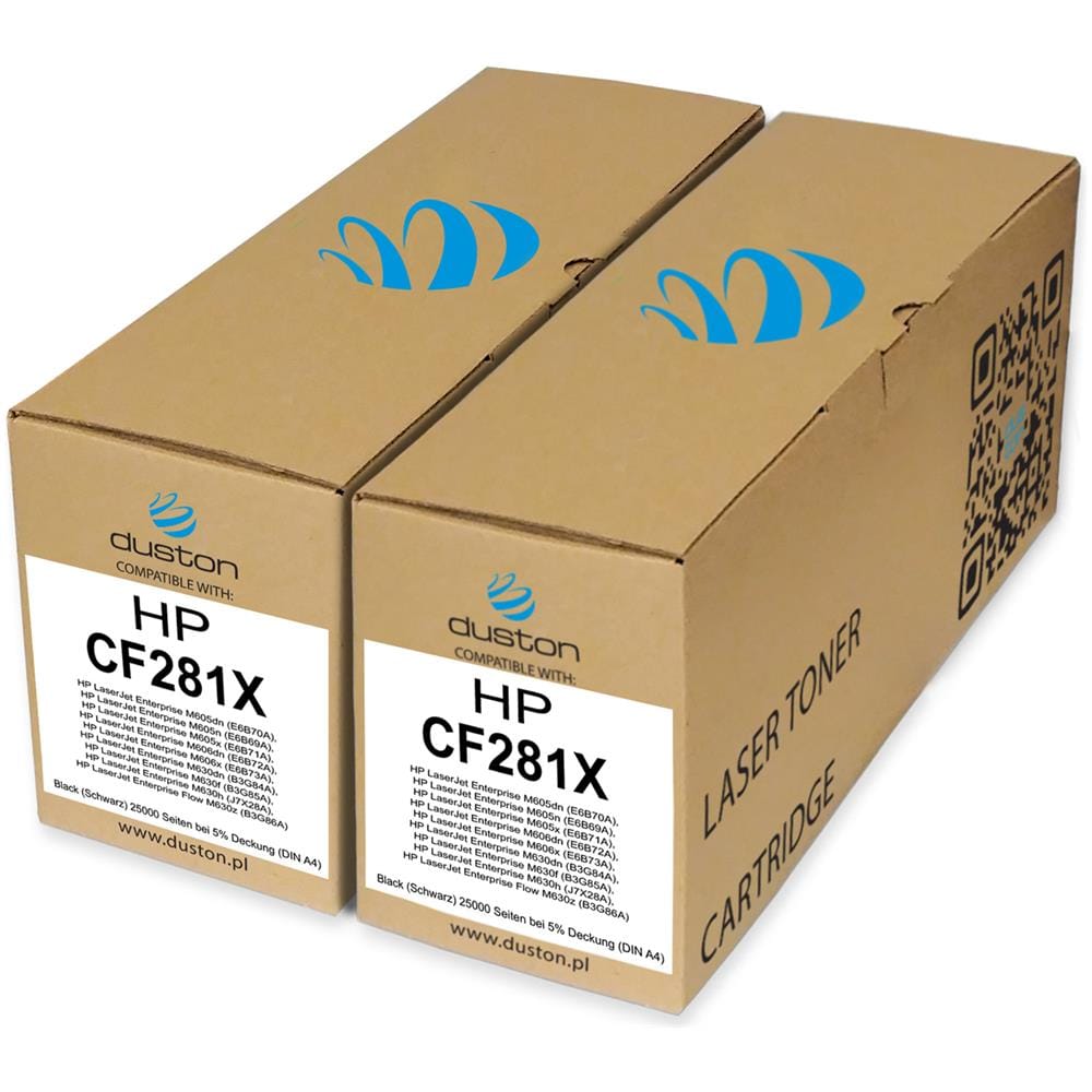 TONER - 2x Cf281x, 81x Negro Compatible Con Hp Laserjet Enterprise M605 M606 M630 - Foto 1