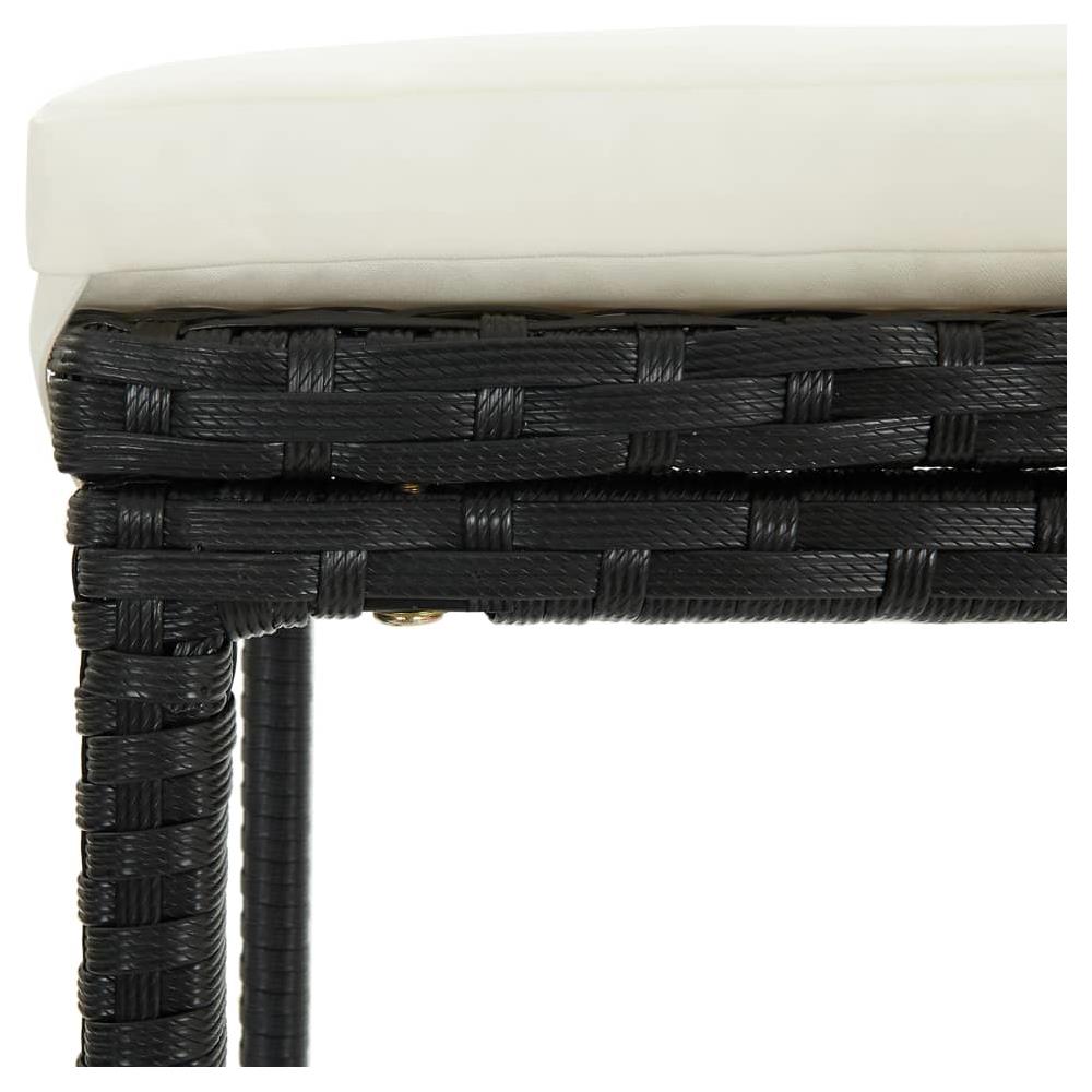 Set Da Bar 3 Pz In Polyrattan Nero - Foto 8