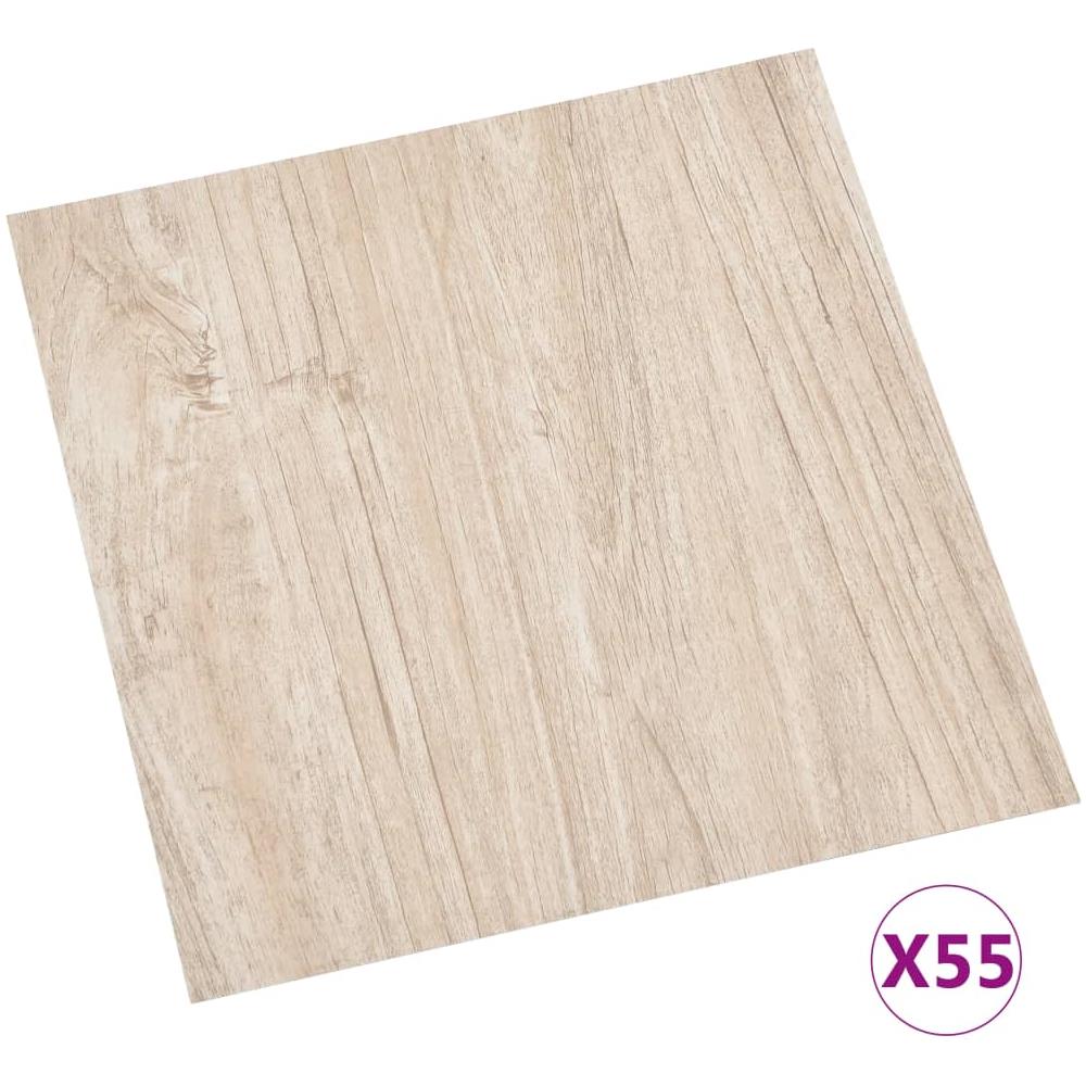 Listoni Pavimenti Autoadesivi 55 pz PVC 5,11 m² Marrone Chiaro - Foto 1