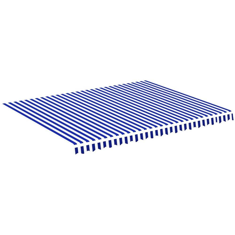 Tessuto di Ricambio per Tenda da Sole Blu e Bianco 4,5x3,5 m - Foto 1