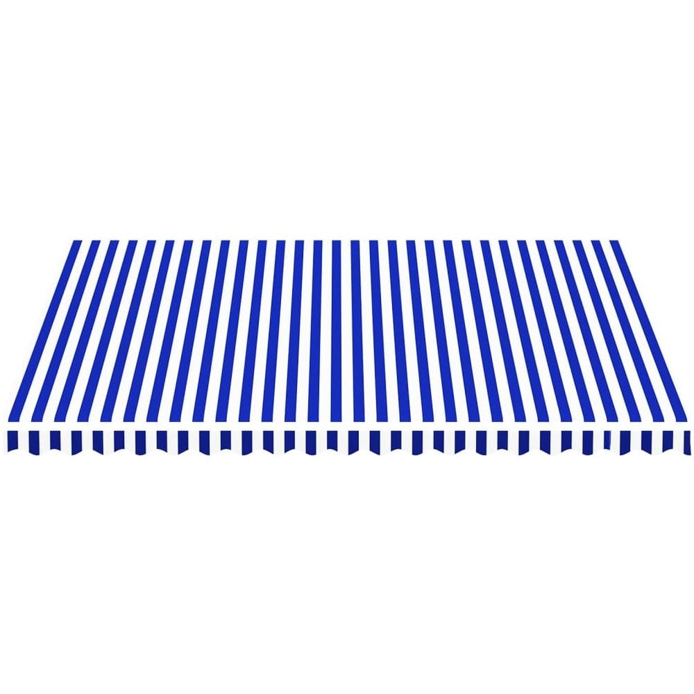 Tessuto di Ricambio per Tenda da Sole Blu e Bianco 4,5x3,5 m - Foto 2