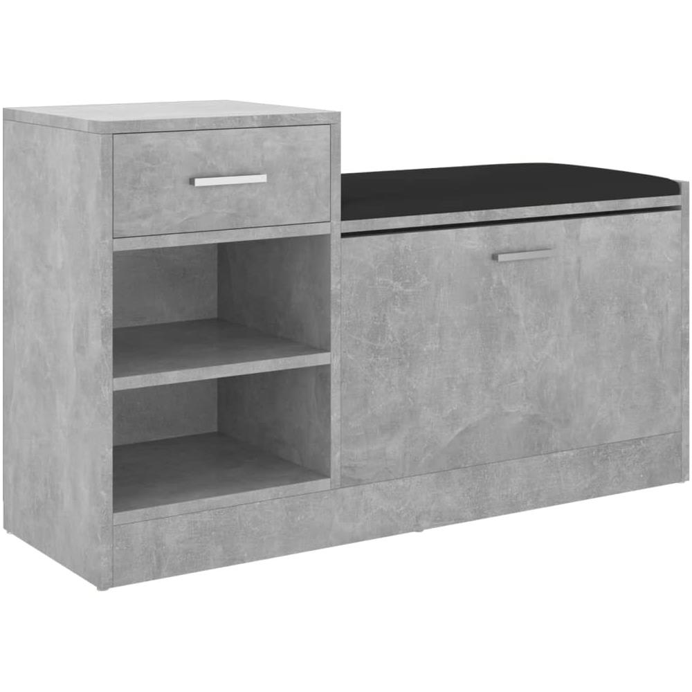 Panca Porta Scarpe Grigio Cemento 94,5x31x57 cm Multistrato - Foto 1