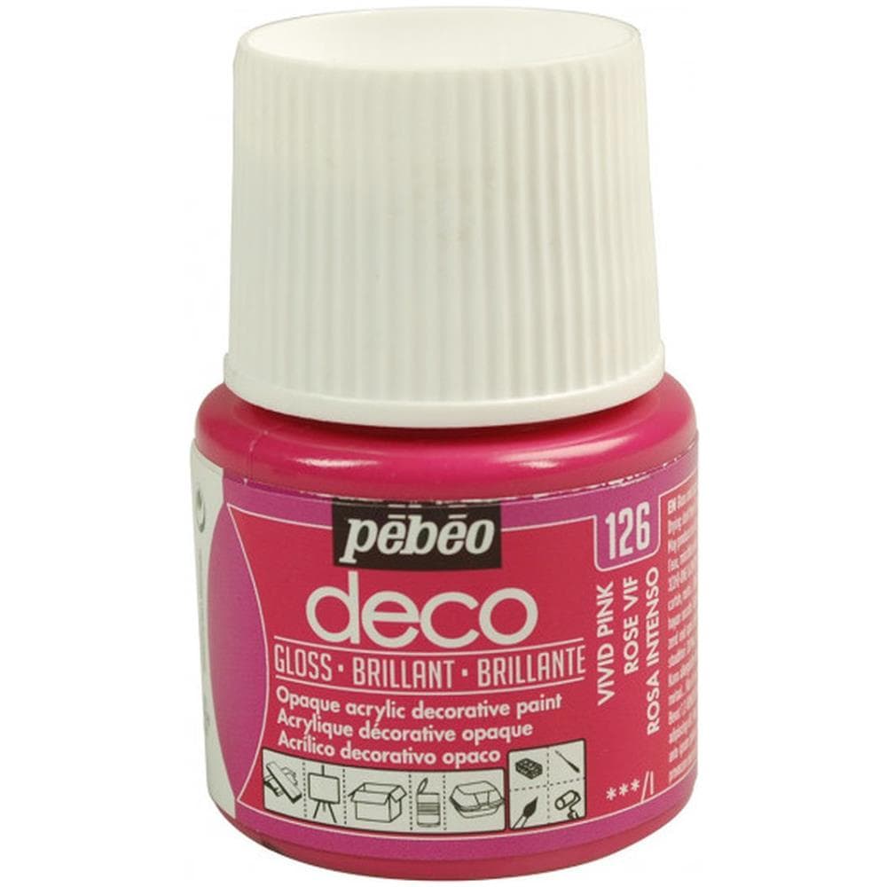 Pittura Acrilica Opaca Brillante - Rosa Caldo - 45 Ml - Foto 1