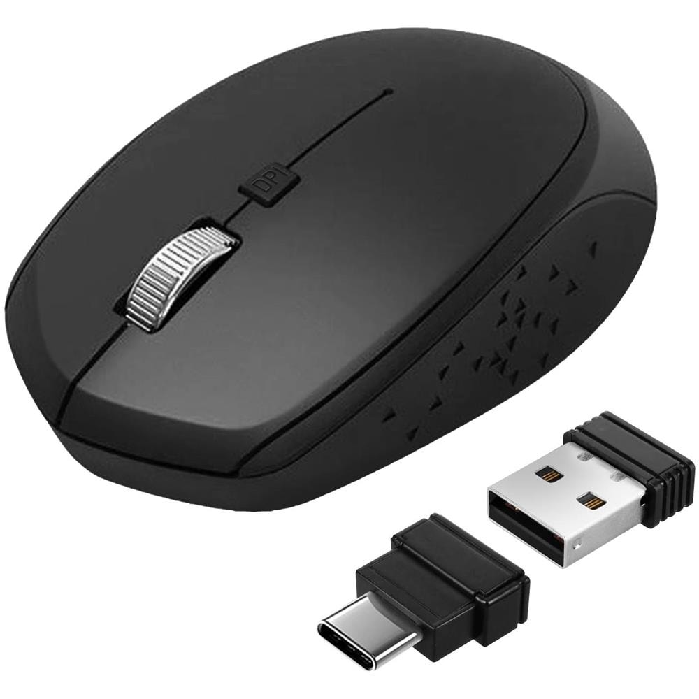 Mouse Ottico Per Computer Tablet Macbook Adattatori Usb-c / Usb Akashi Nero - Foto 1