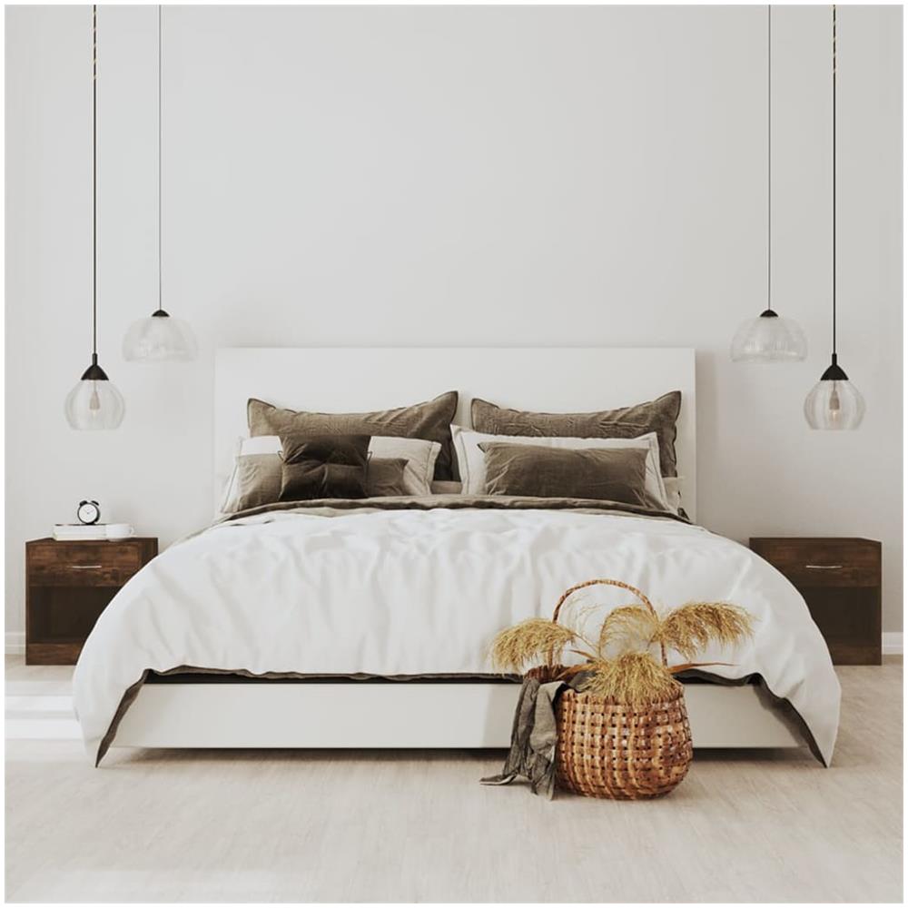 Comodini 2pz Con Cassetto Rovere Fumo - Foto 1