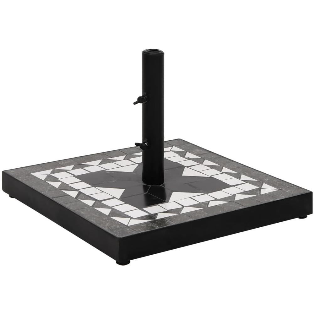 Base per Ombrellone Nero e Bianco Quadrata 12 kg - Foto 1