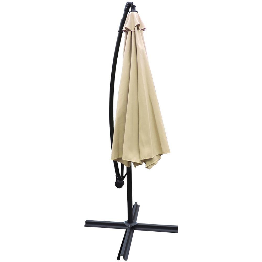 Oahu Ombrellone Offset Rotondo 3m Diametro Beige + Copertura - Foto 2