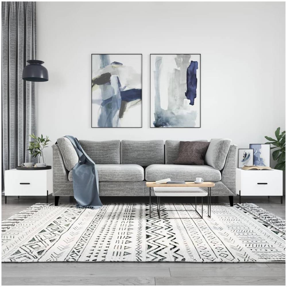 Tavolini Da Salotto 2 Pz Bianchi 50x50x40 Cm Legno Multistrato - Foto 1