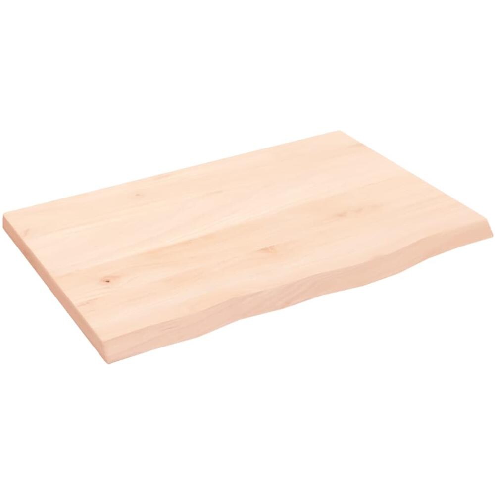 Piano Bagno 60x40x2 cm in Legno Massello Non Trattato - Foto 1