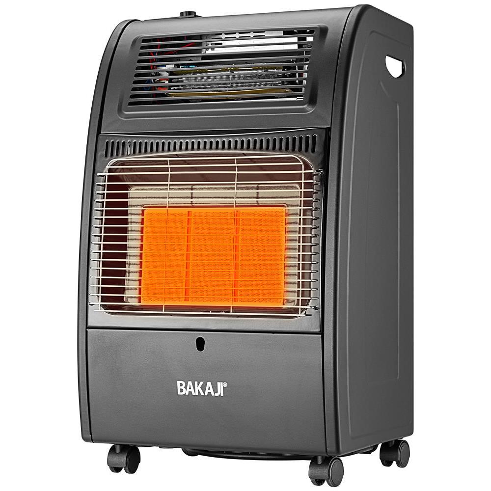 Stufa a Gas Portatile 2in1 in Metallo Nero Termostufa Infrarossi 3 elementi GH09 - Foto 1