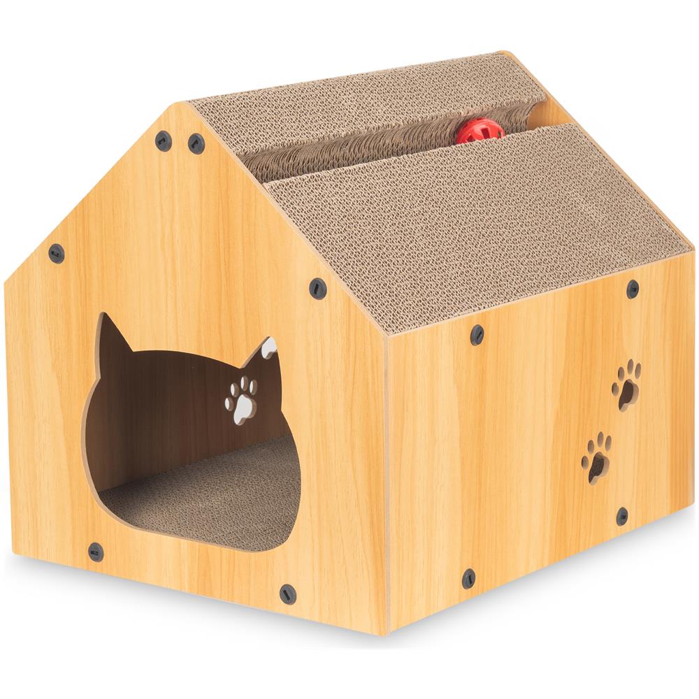 Tiragraffi per gatti, letto MDF ecologico a forma di gatto PANTHER - Foto 2