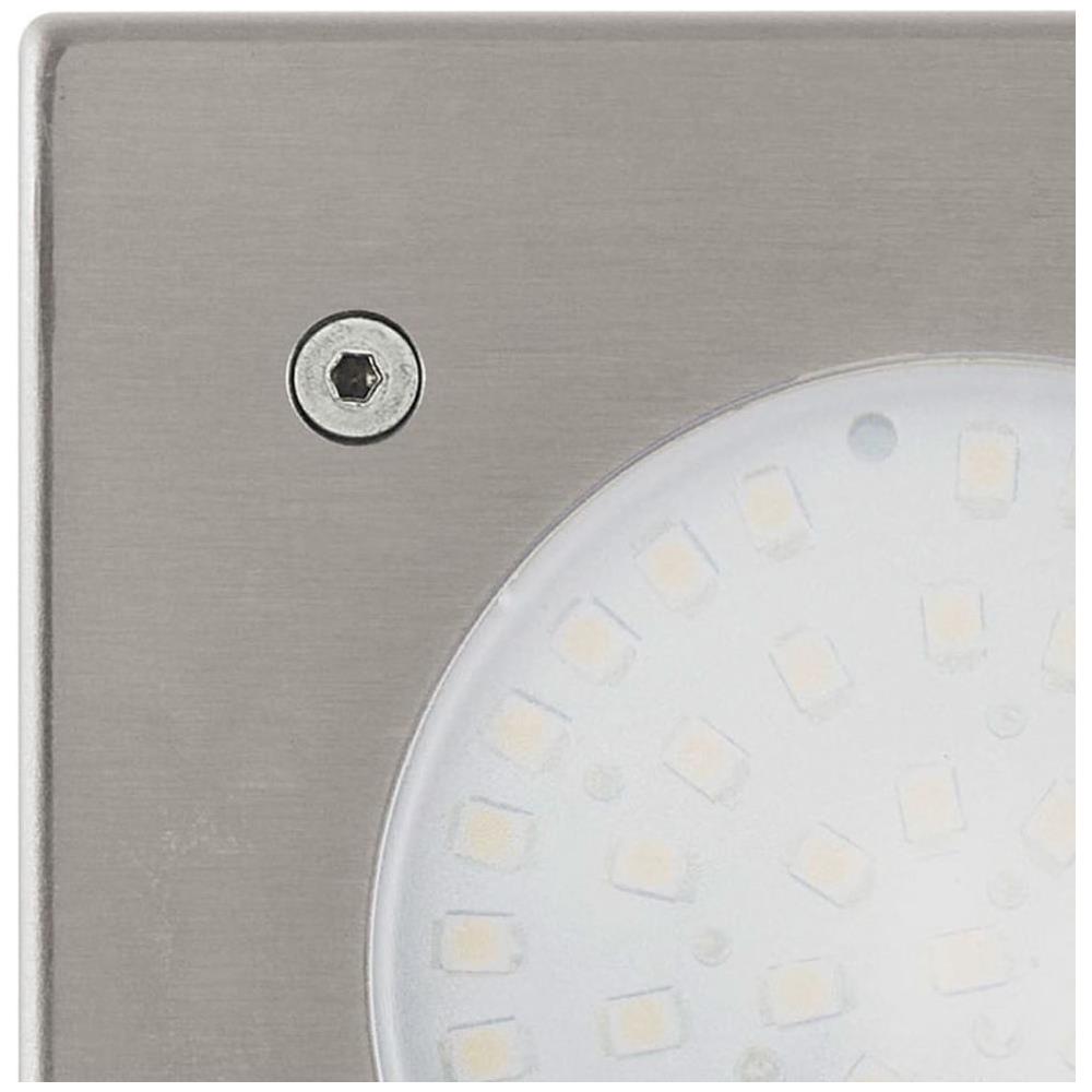 Faretto A Led Interrato Da Esterno Lamedo 2,5 W Quadrato Argento - Foto 2