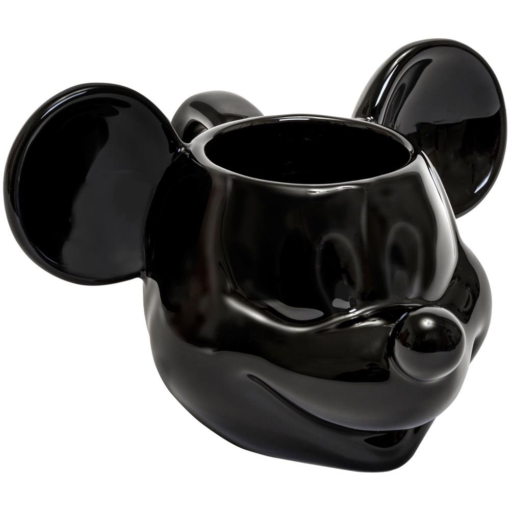 Topolino - Tazza In Ceramica 3d Nera 13,5x12x8,5 Cm In Confezione Regalo 17x12x13 Cm - Foto 1