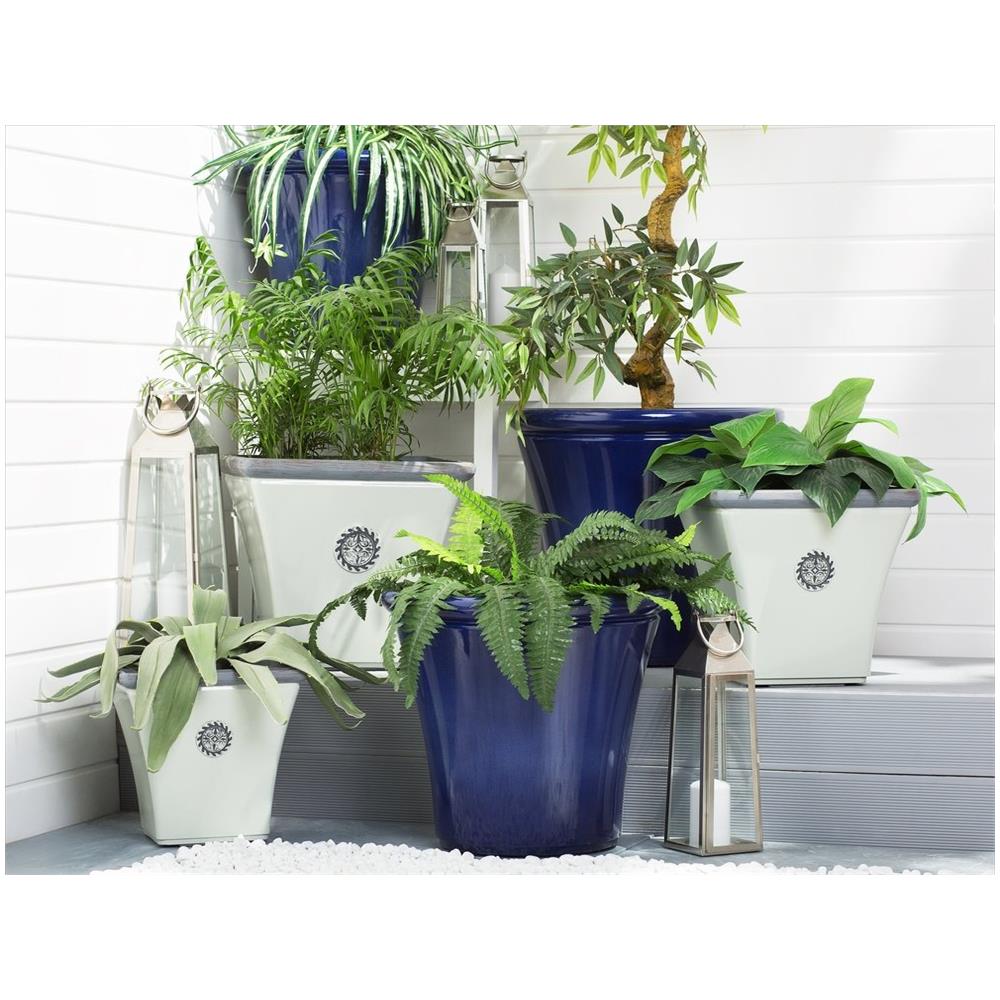 Vaso Di Fiori Bianco 37 X 37 X 35 Cm Elateia - Foto 2