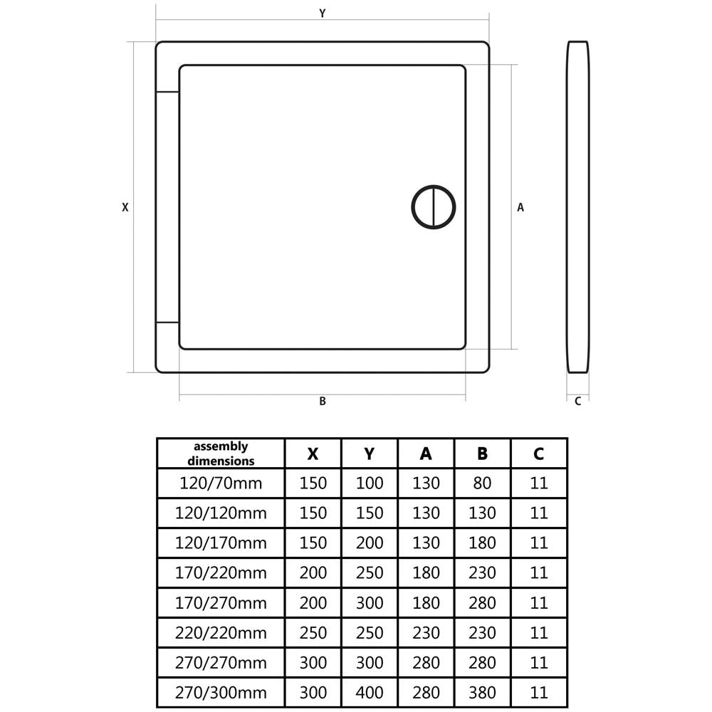 150x100mm Magro Pannello Ispezione Accesso Imposte Porta Abs Plastica - Foto 1