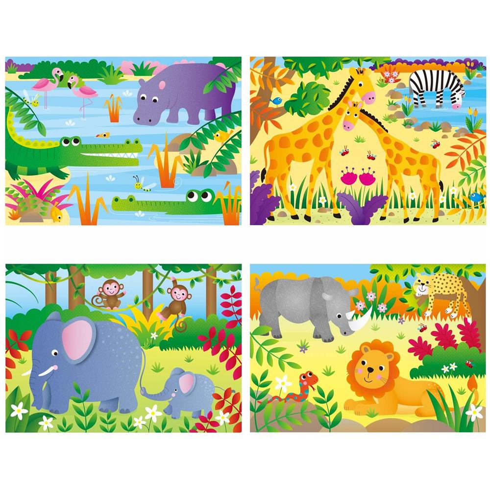 Set 4 Puzzle Dinosauri (12, 16, 20, 24 Pezzi)  - Foto 1