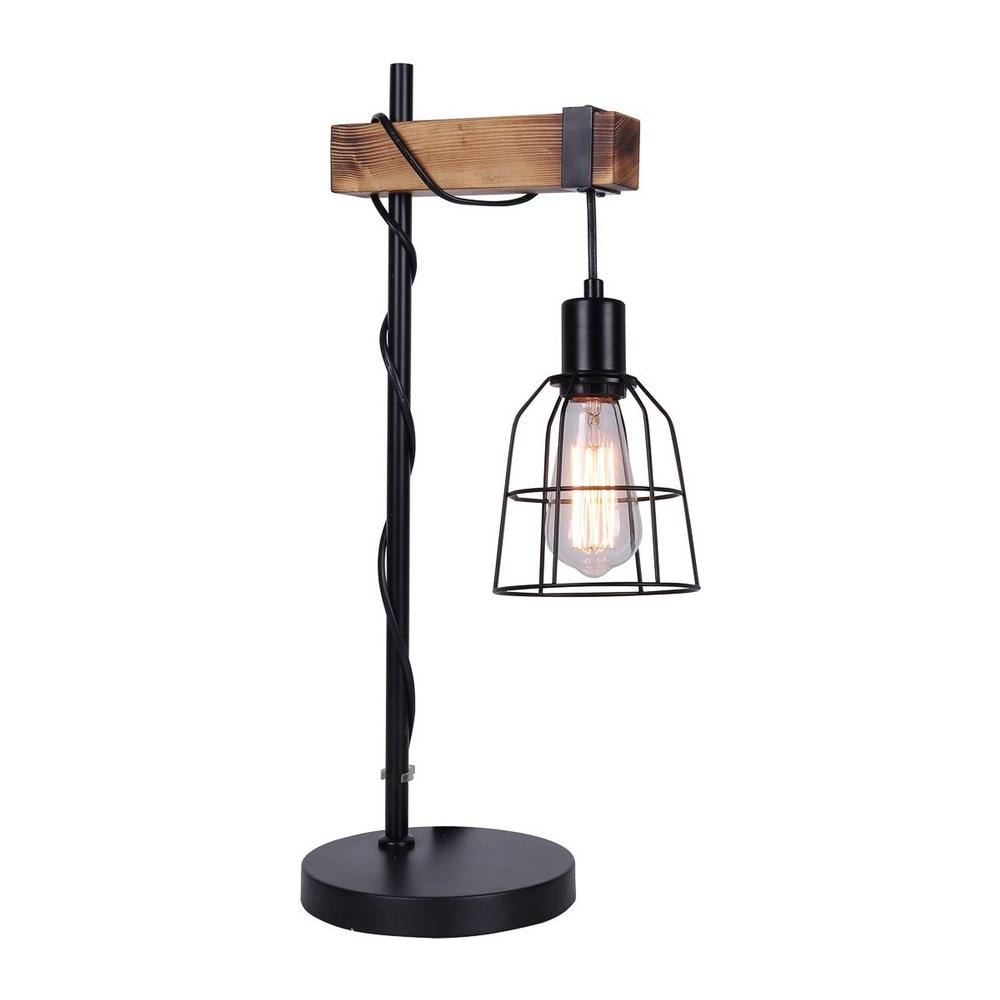 Lampada Da Tavolo Industriale E Retrò Nera A 2 Luci, E27 - Foto 1