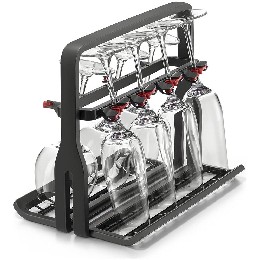 A9SZGB01 Cestello Portabicchieri con Capacità 8 Bicchieri Colore Grigio - Foto 2