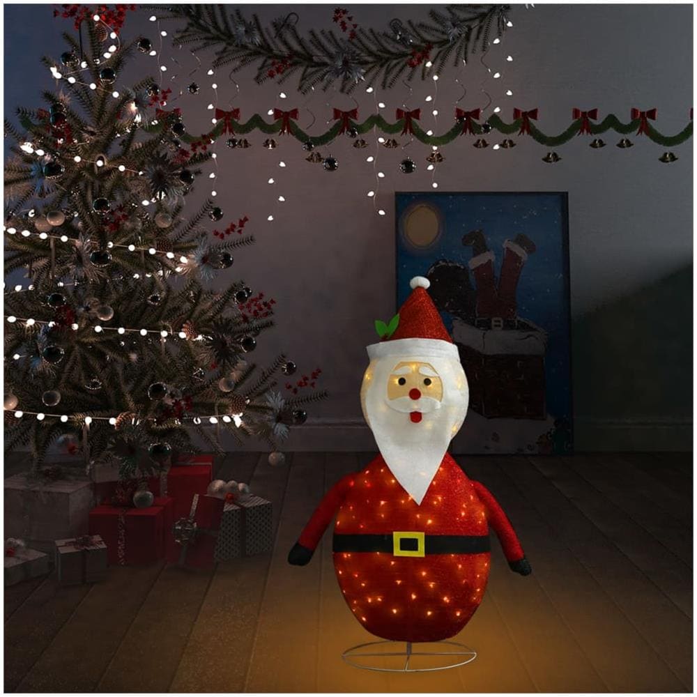 Figura Decorativa Babbo Natale con LED Tessuto Lusso 90 cm - Foto 3