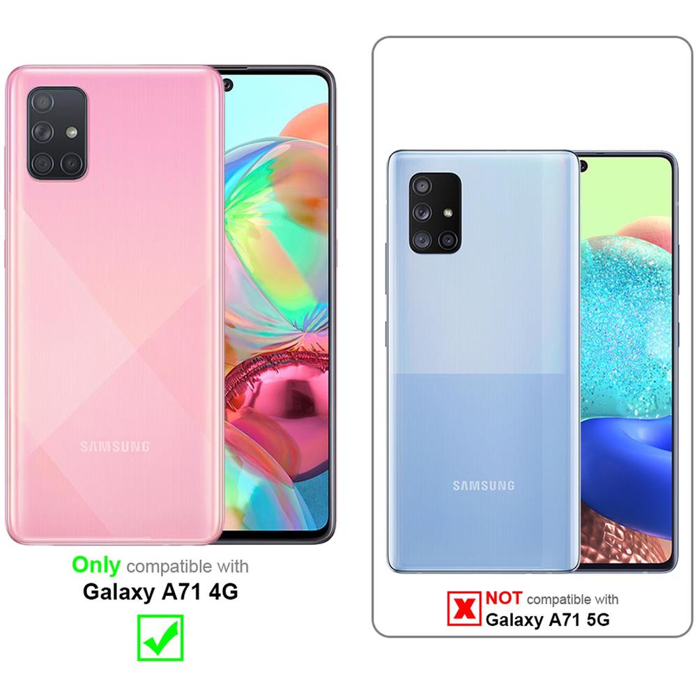 Catena Di Telefoni Cellulari Compatibile Con Samsung Galaxy A71 4g In Liquid Nero - Coperchio Di Protezione In Silicone Con Cordino Regolabile In Lunghezza - Foto 2