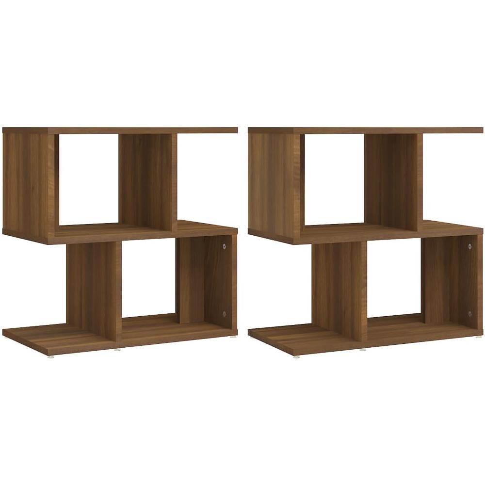 Comodini Rovere Marrone 2 Pz 50x30x51,5 Cm In Legno Multistrato - Foto 1