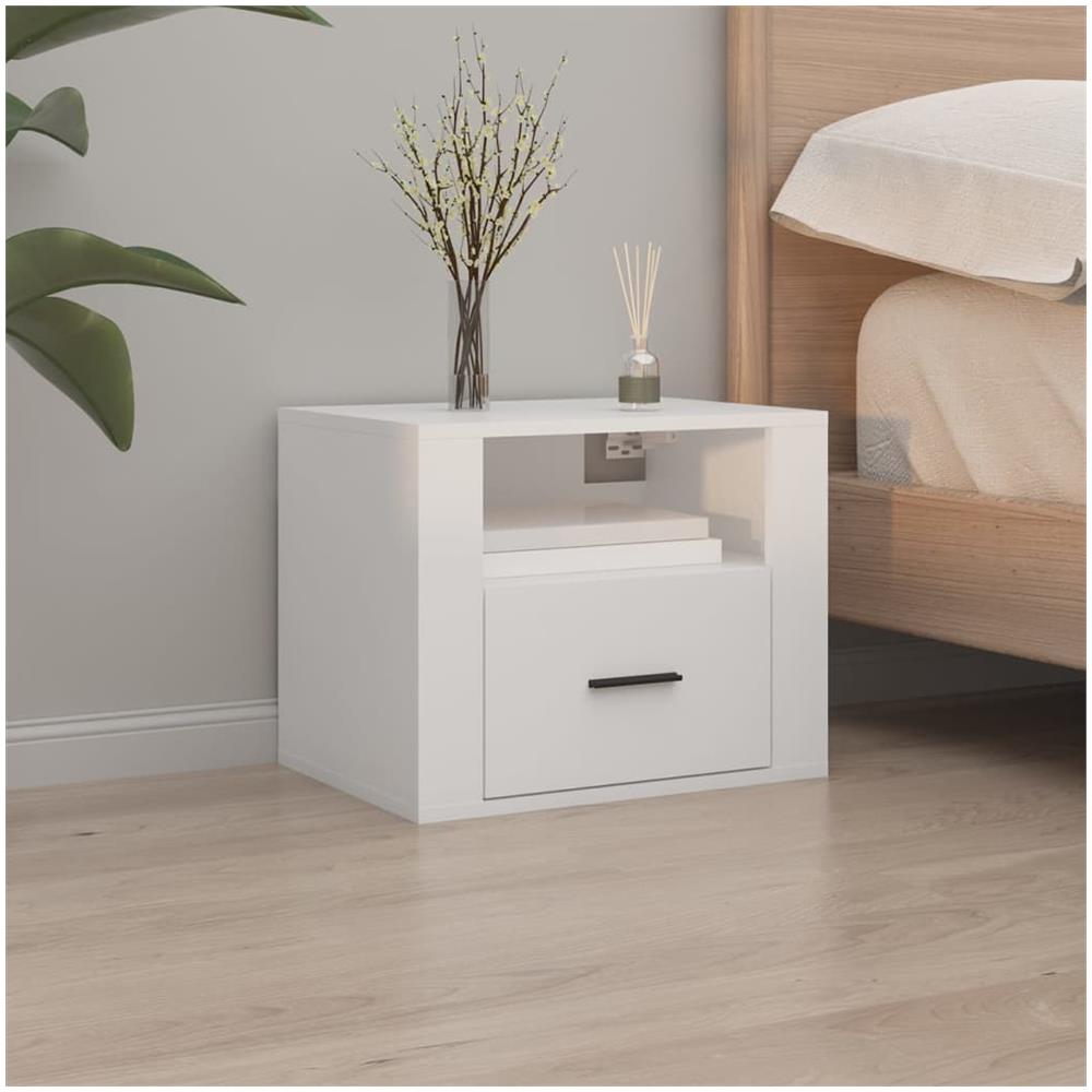 Comodini A Muro 2 Pz Bianchi 50x36x40 Cm - Foto 3