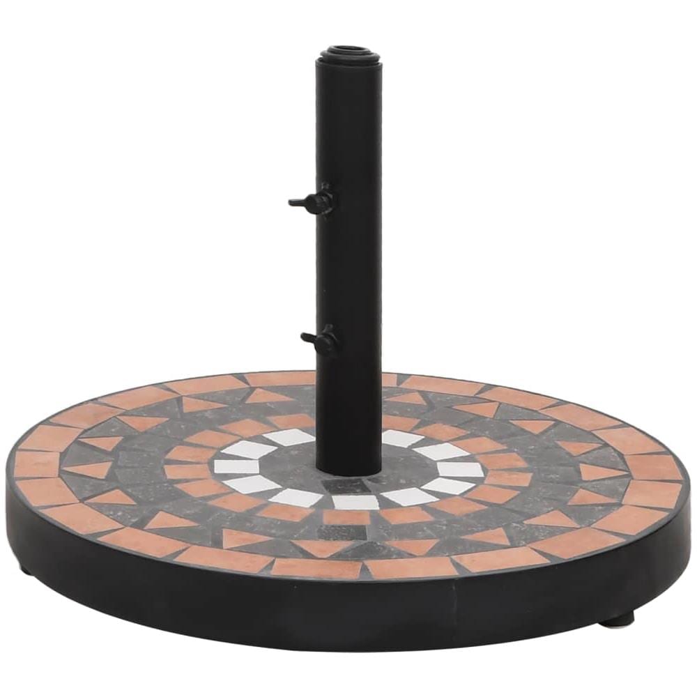 Base per Ombrellone Terracotta e Bianco Rotonda 12 kg - Foto 1