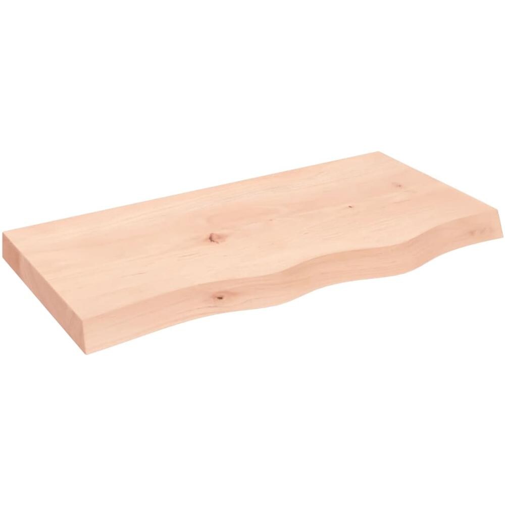 Piano per Tavolo 80x40x (2-6) cm in Rovere Massello Non Trattato - Foto 2
